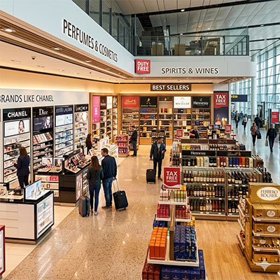Duty free shop interior